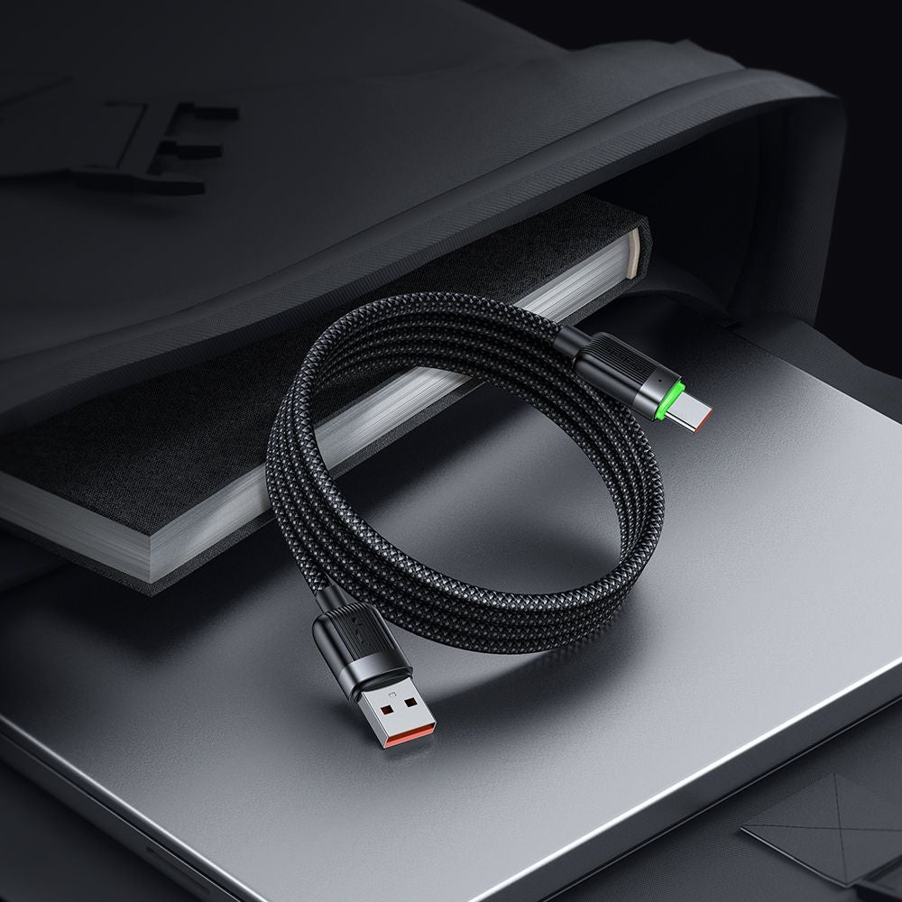 Cablu Mcdodo Self-Winding Series (CA-5650), USB-A to USB-C, 6A, 1.2m, Negru