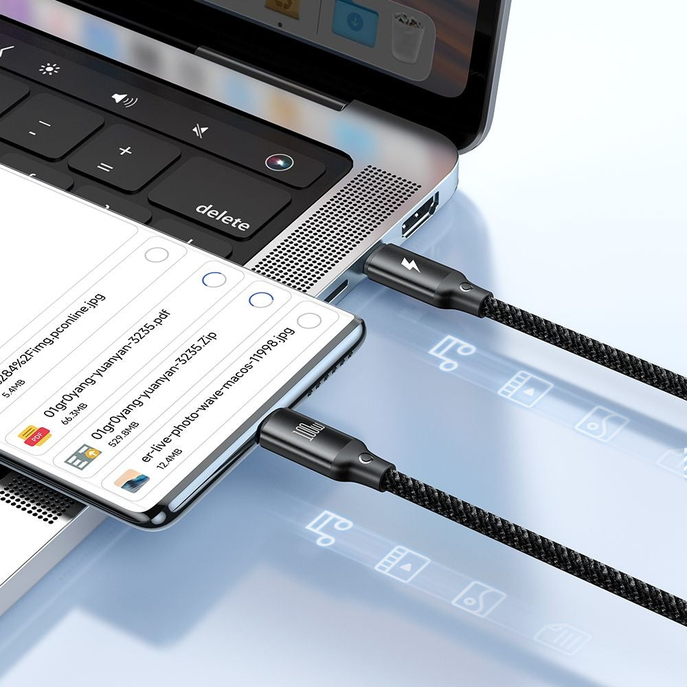 Cablu Mcdodo O Series (CA-4940), USB-C la Lightning/USB-C, 100W, 1.2m, Negru