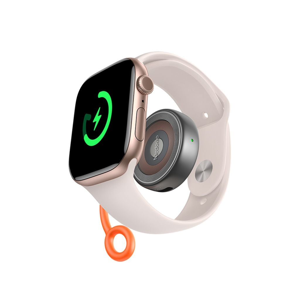 Incarcator Mcdodo Wireless (CH-6840), for Apple Watch, Dual Input, 2.5W, Anti-lost Silicone Lanyard, Negru