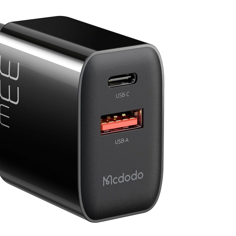 Incarcator Mcdodo (CH-0921), Dual Port, 33W, Fast Charger, Fireproof PC, Negru