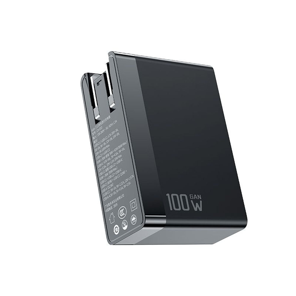Incarcator Mcdodo Universal Travel Adapter Nuc AR Power Series (CH-8101 Pro), UK/US/EU Plug, 2x Type-C, USB-A, 100W, GaN, Negru