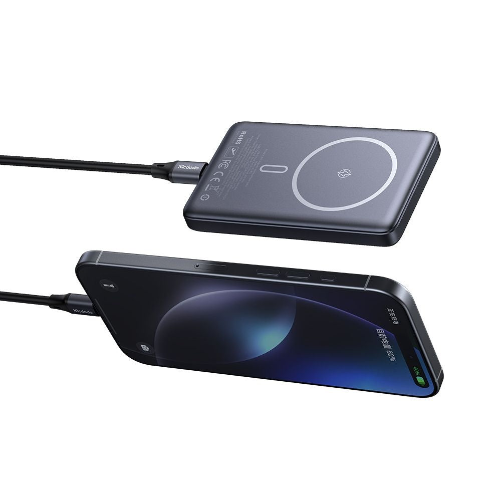 Baterie externa Mcdodo Magnetic Meta Series (MC-4651), 10000mAh, 20W, Ultra-Thin Design, Negru