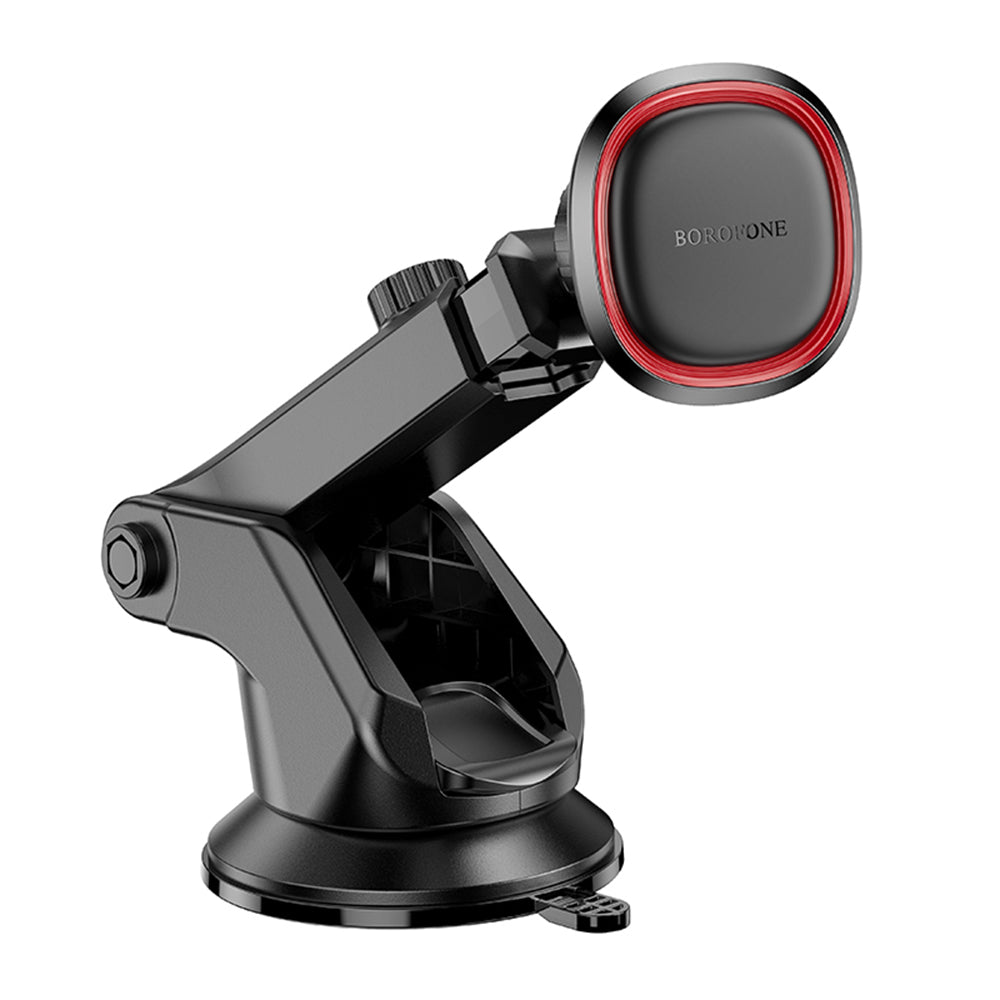 Suport Borofone Roman (BH125), Magnetic, with Suction Cup, for Dashboard/Windshield, 360° Adjust, Negru Gray