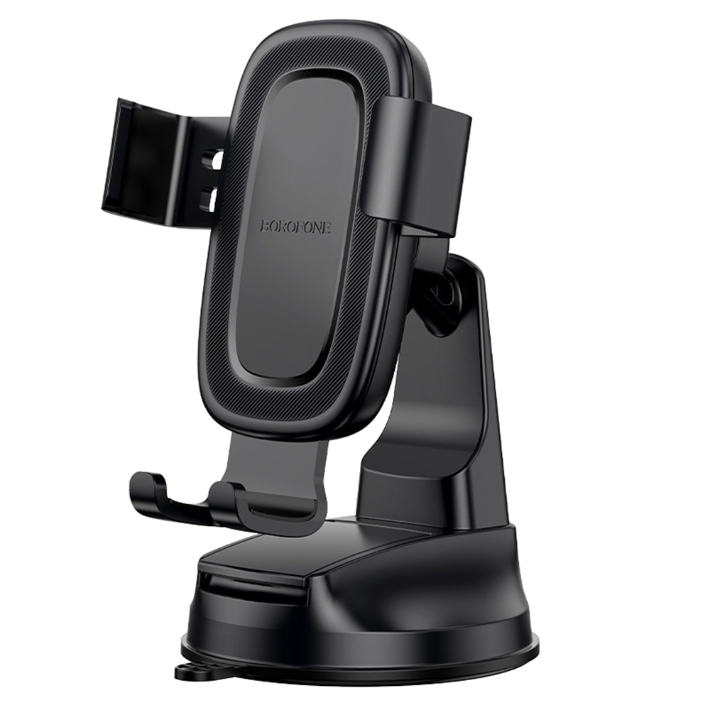Suport Borofone Follower Gravity (BH130), for Dashboard/Windshield, 360° Adjust, ABS, Silicone, 6.1-7", Negru