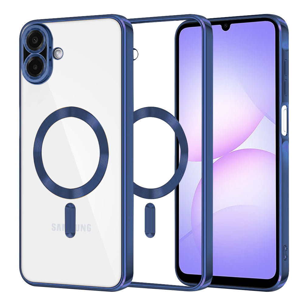 Husa de protectie Techsuit Luxury Crystal MagSafe compatibil cu Samsung Galaxy A07 4G, Albastru Inchis