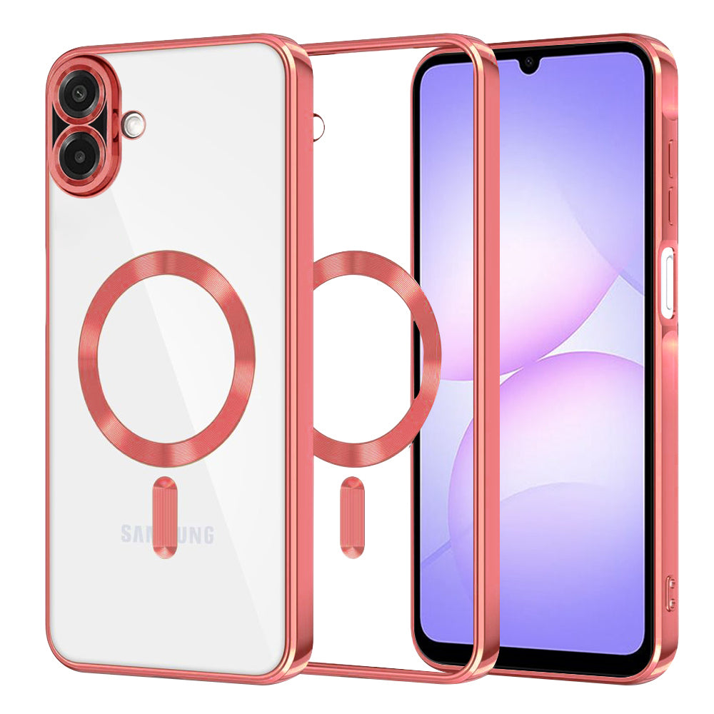 Husa de protectie Techsuit Luxury Crystal MagSafe compatibil cu Samsung Galaxy A07 4G, Rosu