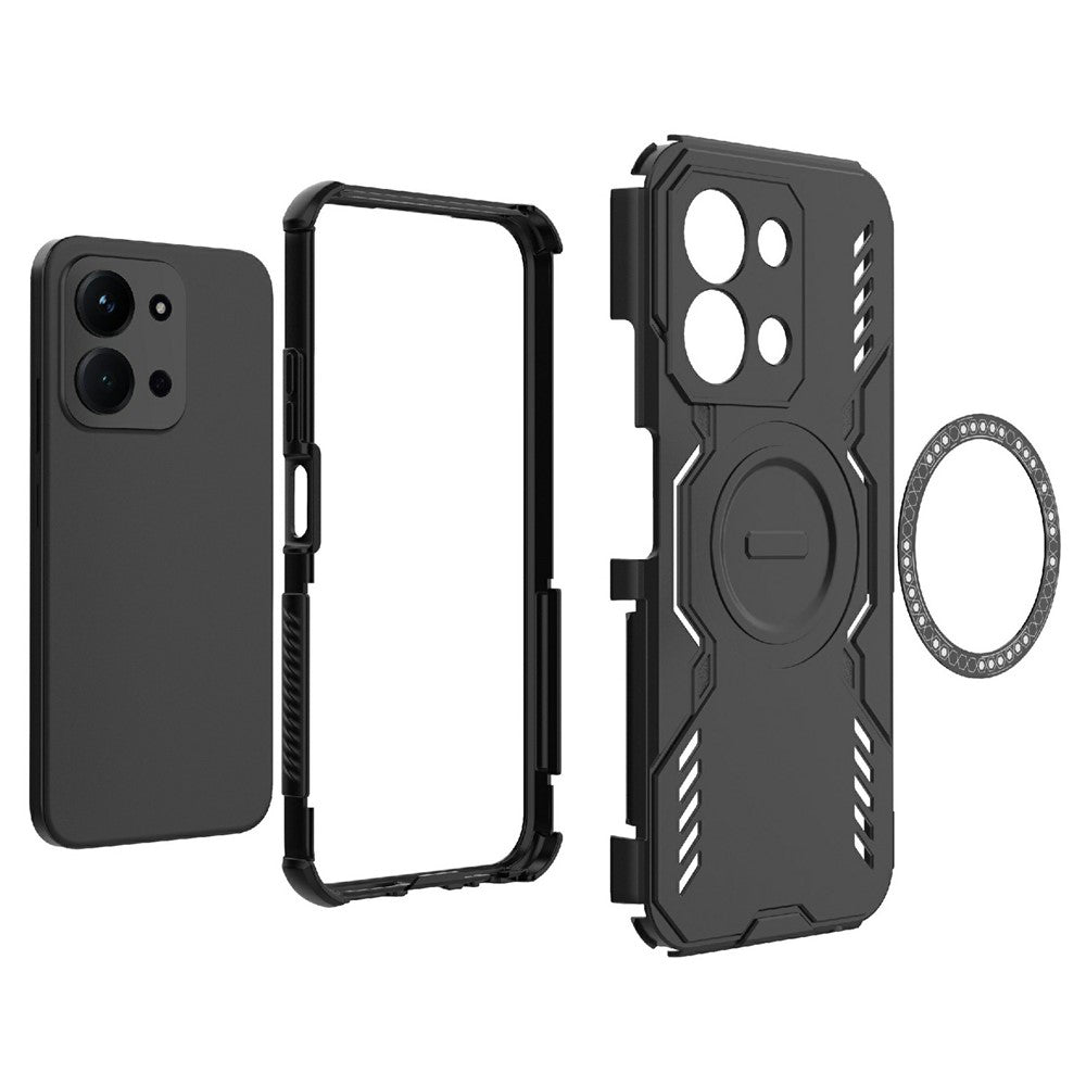 Husa de protectie Techsuit ArmorMag compatibil cu Xiaomi Redmi 15C 4G / Redmi 15C 5G, Negru