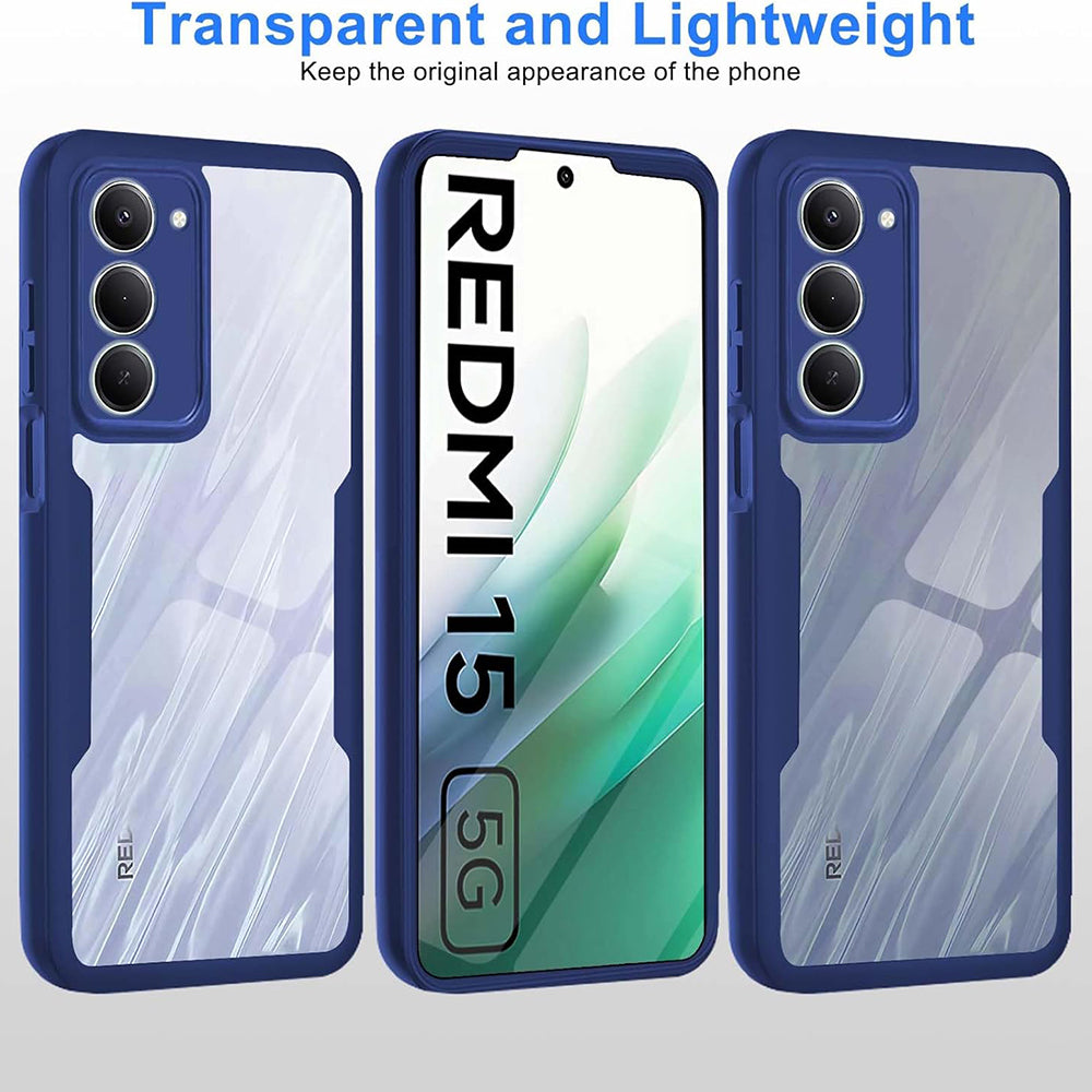 Folie de protectie Techsuit ColorVerse 360 Series + compatibil cu Xiaomi Redmi 15 4G / Redmi 15 5G, Albastru