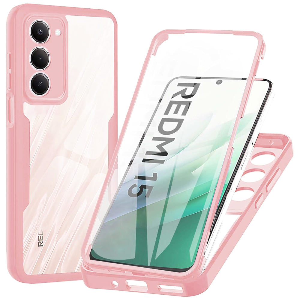 Folie de protectie Techsuit ColorVerse 360 Series + compatibil cu Xiaomi Redmi 15 4G / Redmi 15 5G, Roz
