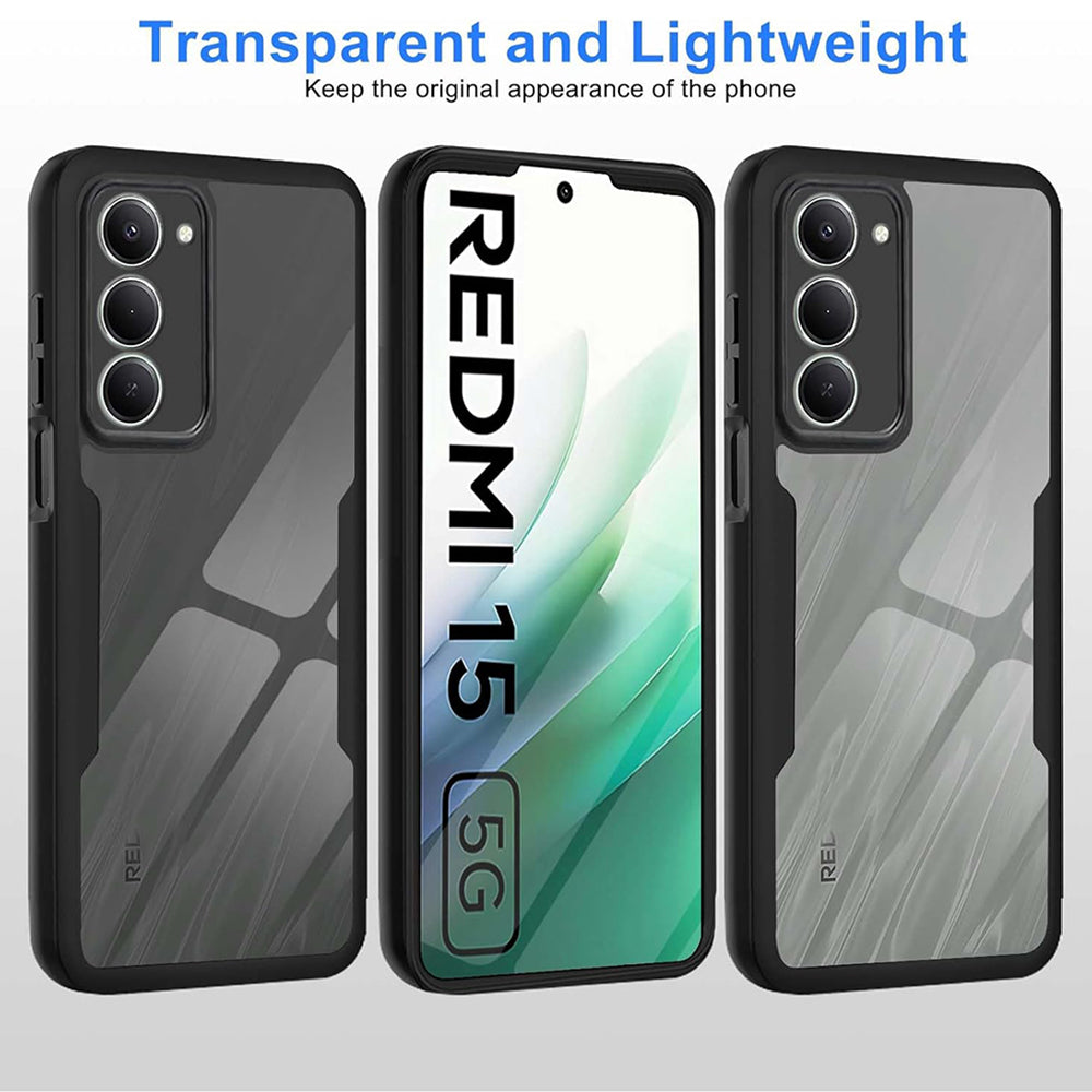 Folie de protectie Techsuit ColorVerse 360 Series + compatibil cu Xiaomi Redmi 15 4G / Redmi 15 5G, Negru