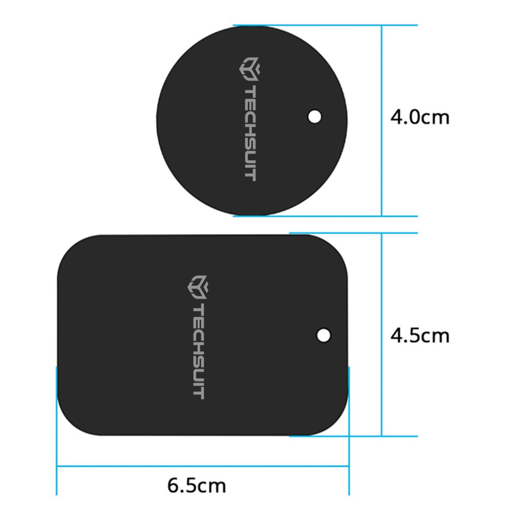 Suport Techsuit (set de 2) Metal Plate (MP03), with Matte Cover Paint, Negru