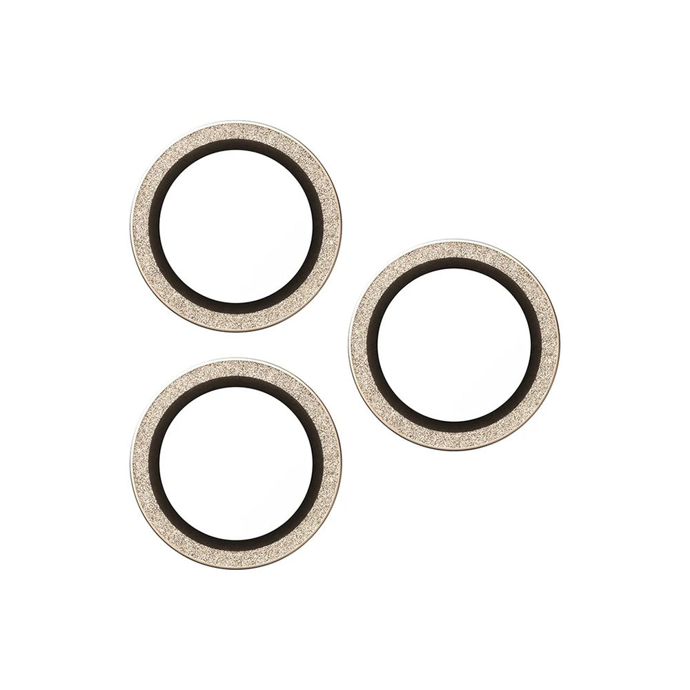 Folie de protectie PanzerGlass® Hoops® Camera Lens compatibil cu iPhone 17 Pro / iPhone 17 Pro Max / iPhone 16 Pro / iPhone 16 Pro Max, Glitter Gold