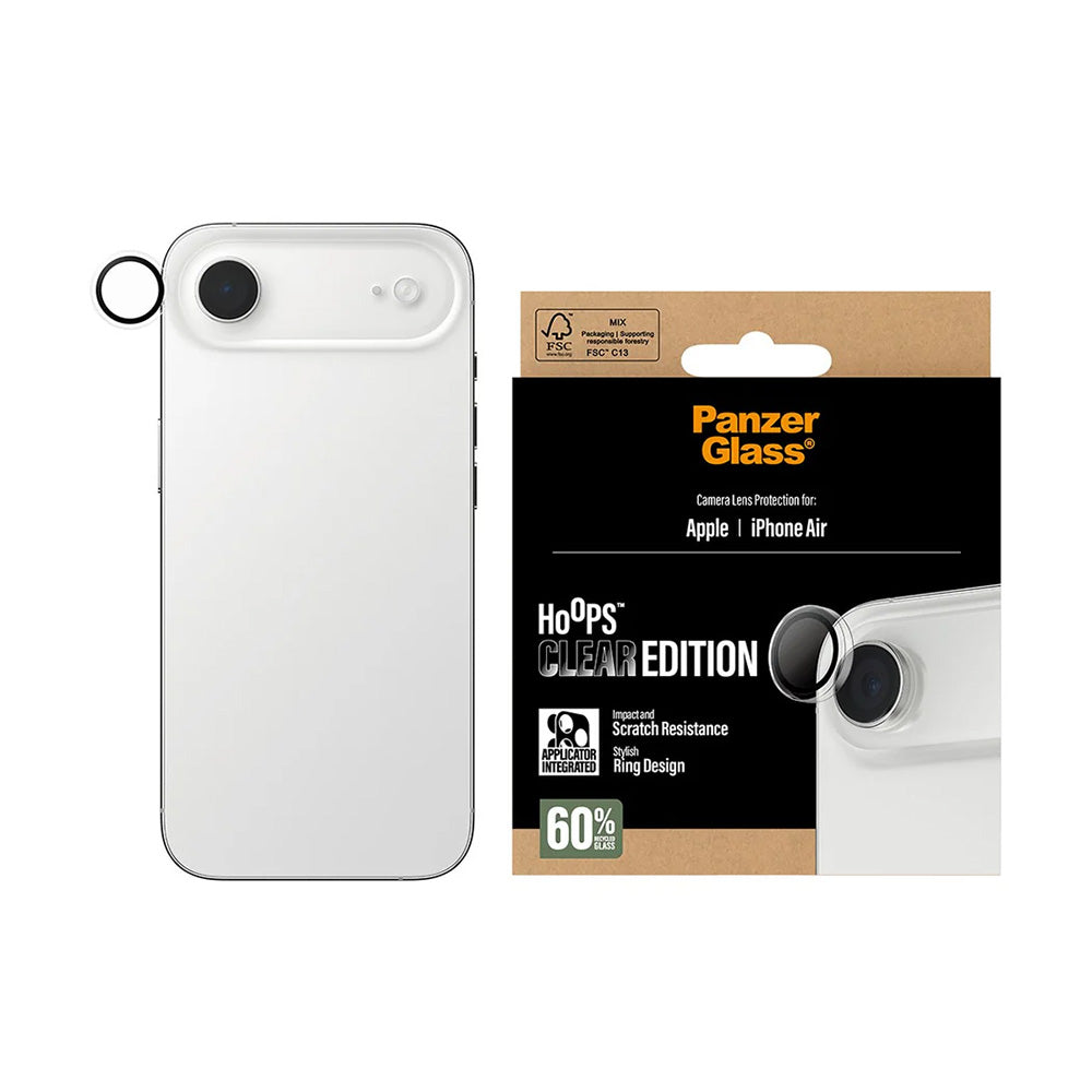 Folie de protectie PanzerGlass® Hoops® Camera Lens compatibil cu iPhone 17 Air, Transparent