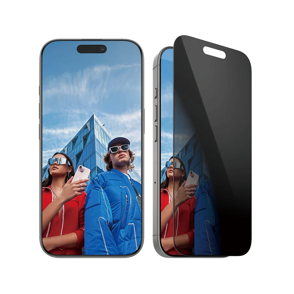 Folie de protectie PanzerGlass® Ultra-Wide Fit Privacy w. EasyAligner compatibil cu iPhone 16 Pro, Negru