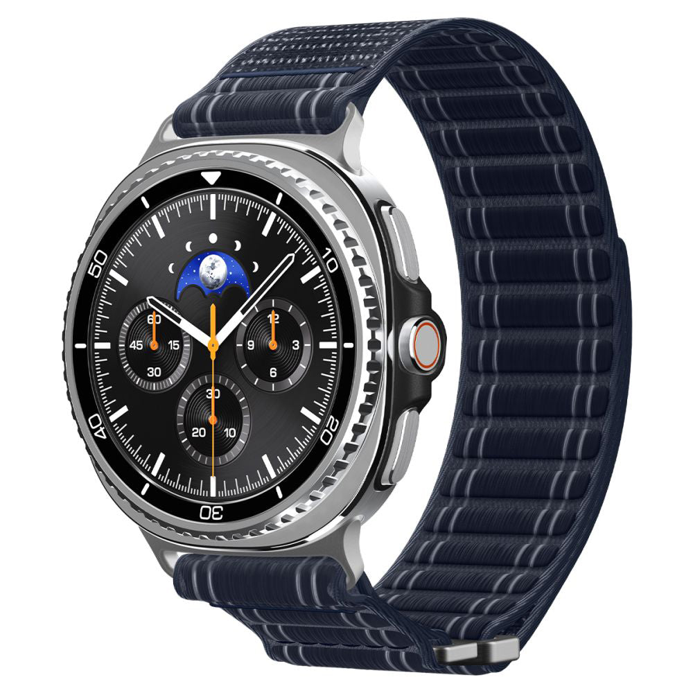 Curea smartwatch Spigen Watchband WBF0 (AMP10155) compatibil cu Samsung Galaxy Watch8 40mm/Watch8 44mm/Watch8 Classic, Bleumarin