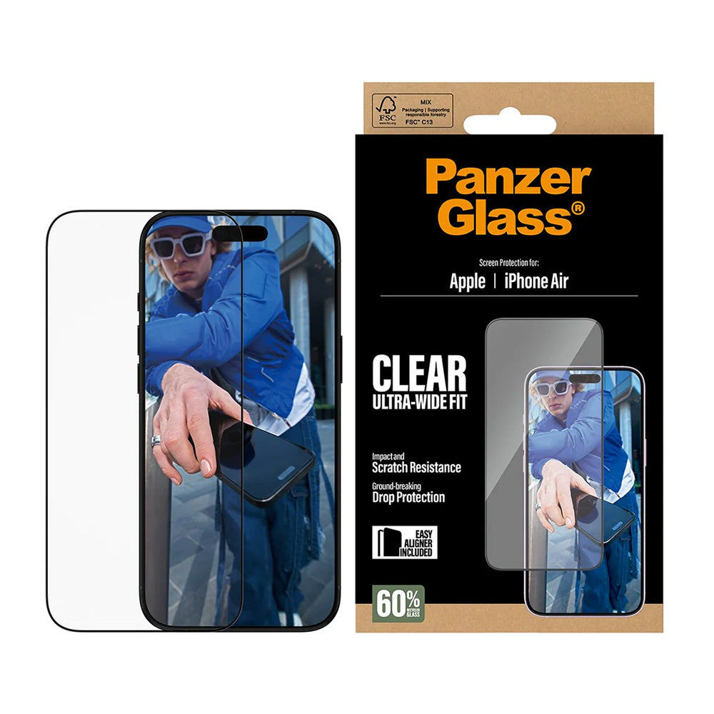 Folie de protectie PanzerGlass® Ultra-Wide Fit w. EasyAligner compatibil cu iPhone 17 Air, Negru
