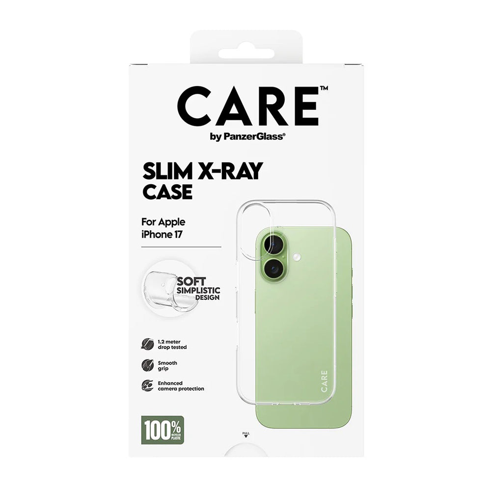 Husa de protectie PanzerGlass® CARE Fashionable X-Ray Soft Basic compatibil cu iPhone 17, Transparent