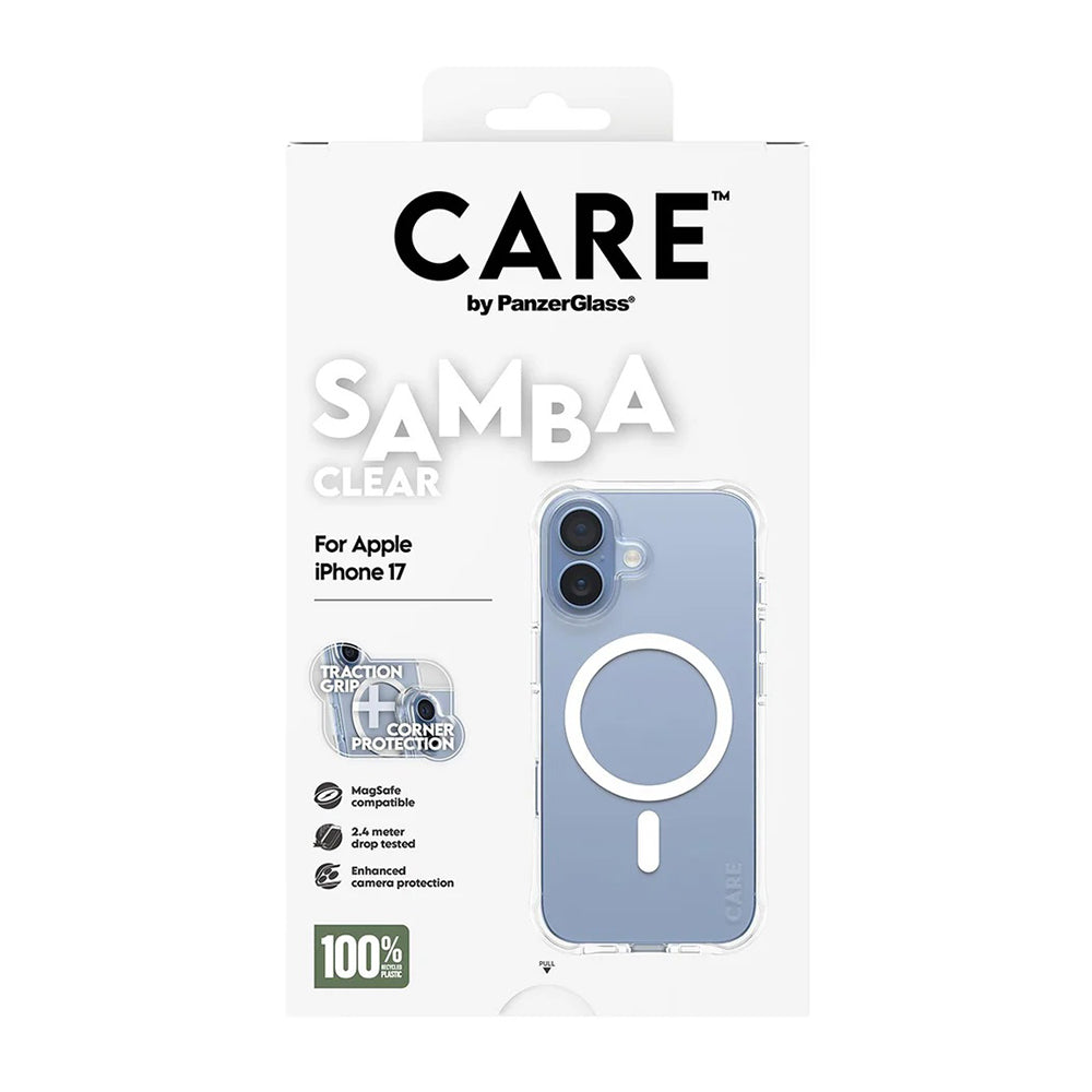 Husa de protectie PanzerGlass® CARE Fashionable w. White MagSafe compatibil cu iPhone 17, Transparent