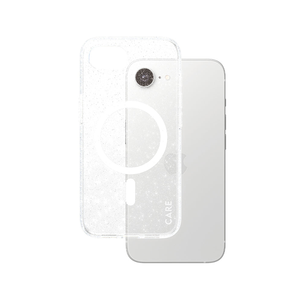 Husa de protectie PanzerGlass® CARE Flagship Urban Combat Star Lit w. White Qi Compatible compatibil cu iPhone 16e / iPhone 17e, Transparent
