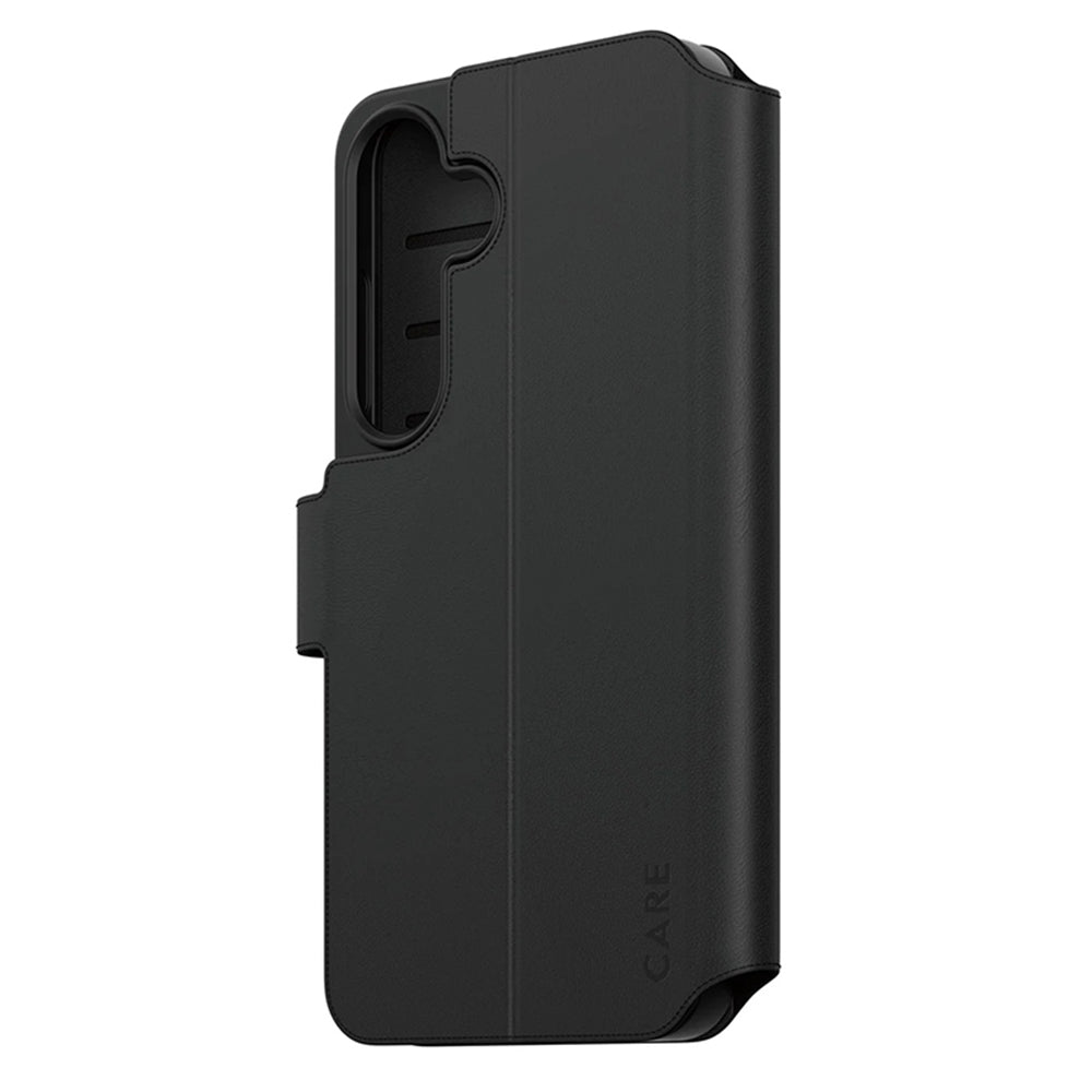 Husa de protectie PanzerGlass® CARE Feature Kickstand Wallet compatibil cu Samsung Galaxy S25, Negru