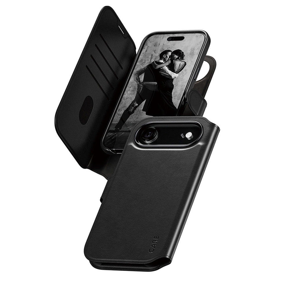 Husa de protectie PanzerGlass® CARE Feature MagSafe Tango Two-in-One Wallet compatibil cu iPhone 17 Air, Negru