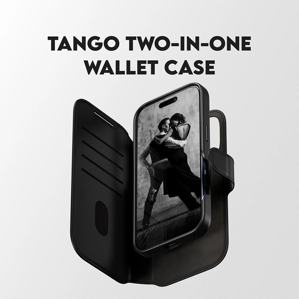 Husa de protectie PanzerGlass® CARE Feature MagSafe Tango Two-in-One Wallet compatibil cu iPhone 17 Pro, Negru