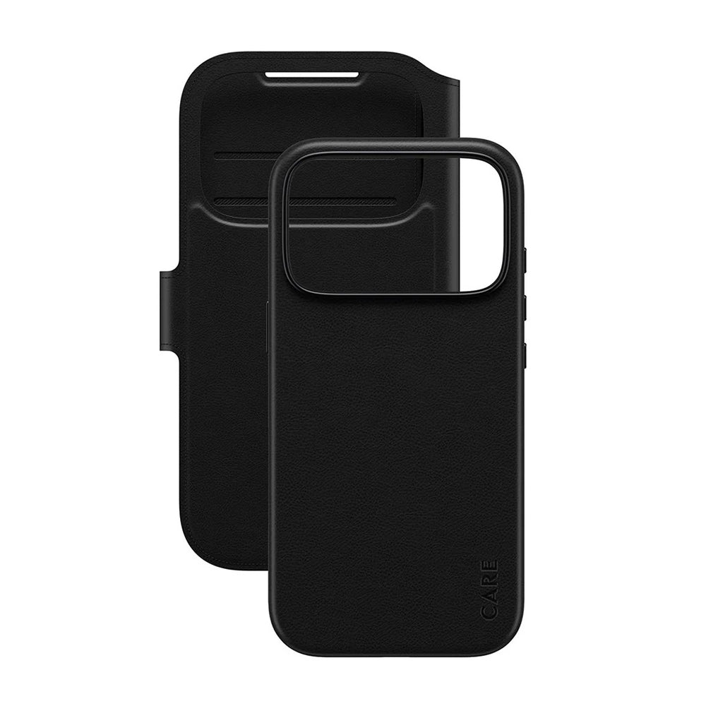 Husa de protectie PanzerGlass® CARE Feature MagSafe Tango Two-in-One Wallet compatibil cu iPhone 17 Pro, Negru