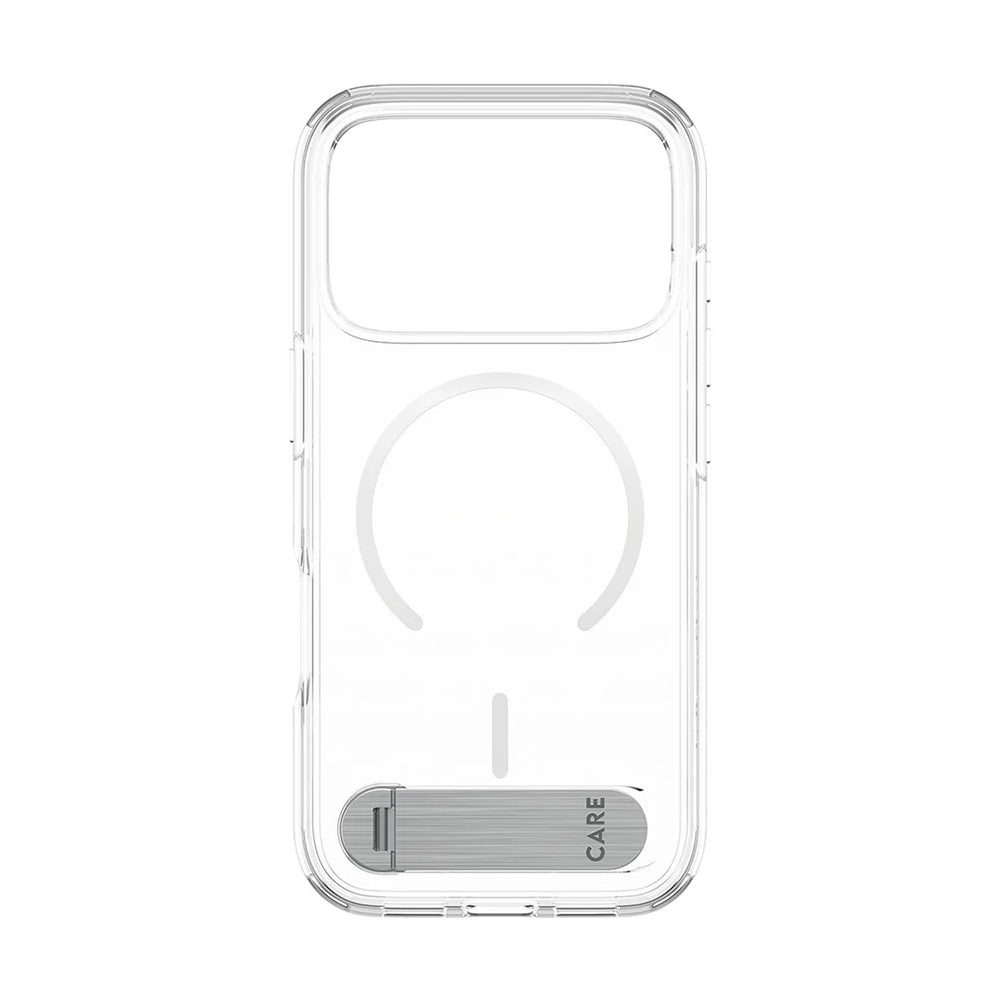 Husa de protectie PanzerGlass® CARE Feature Kickstand MagSafe compatibil cu iPhone 17 Pro, Transparent