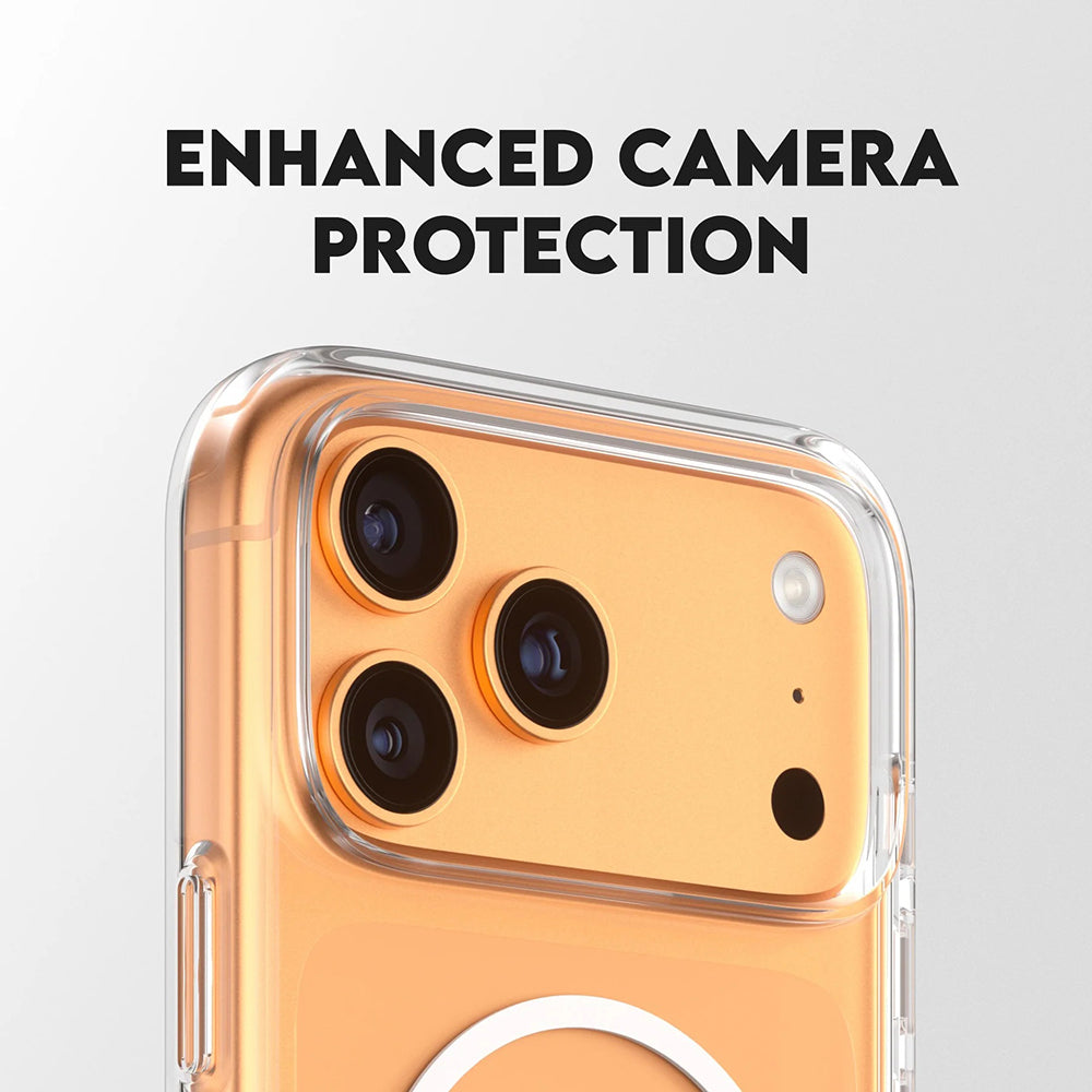 Husa de protectie PanzerGlass® CARE Feature Kickstand MagSafe compatibil cu iPhone 17 Pro Max, Transparent