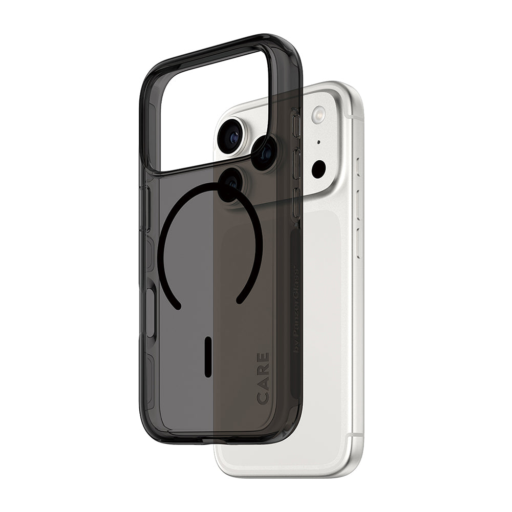 Husa de protectie PanzerGlass® CARE Flagship Urban Explorer Black MagSafe compatibil cu iPhone 17 Pro Max, Smokey