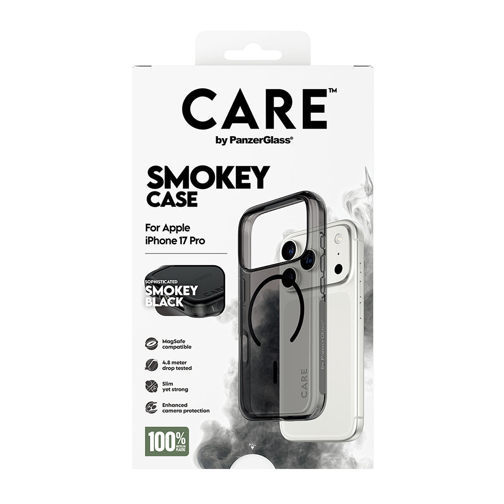 Husa de protectie PanzerGlass® CARE Flagship Urban Explorer Black MagSafe compatibil cu iPhone 17 Pro Max, Smokey