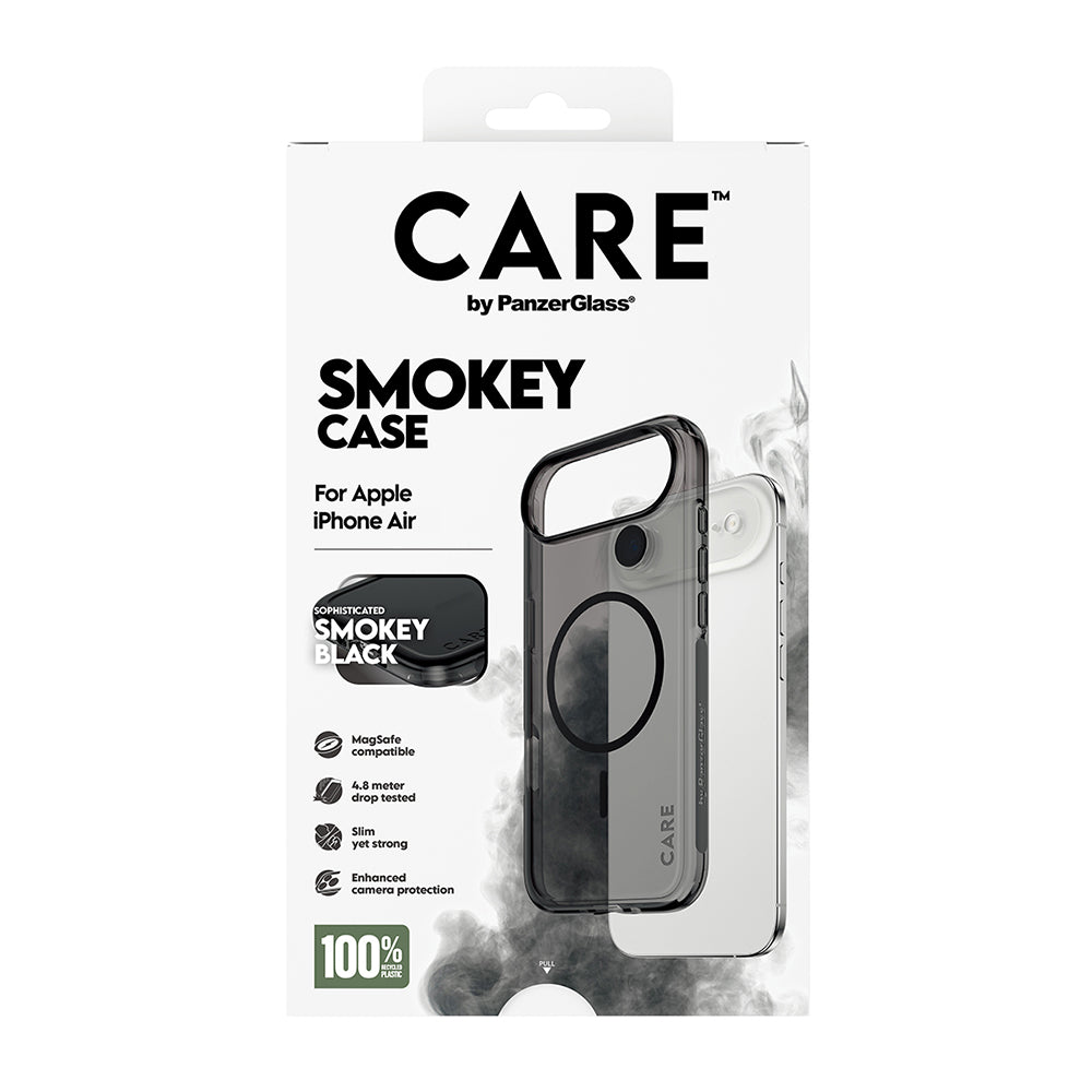Husa de protectie PanzerGlass® CARE Flagship Urban Explorer Black MagSafe compatibil cu iPhone 17 Air, Smokey