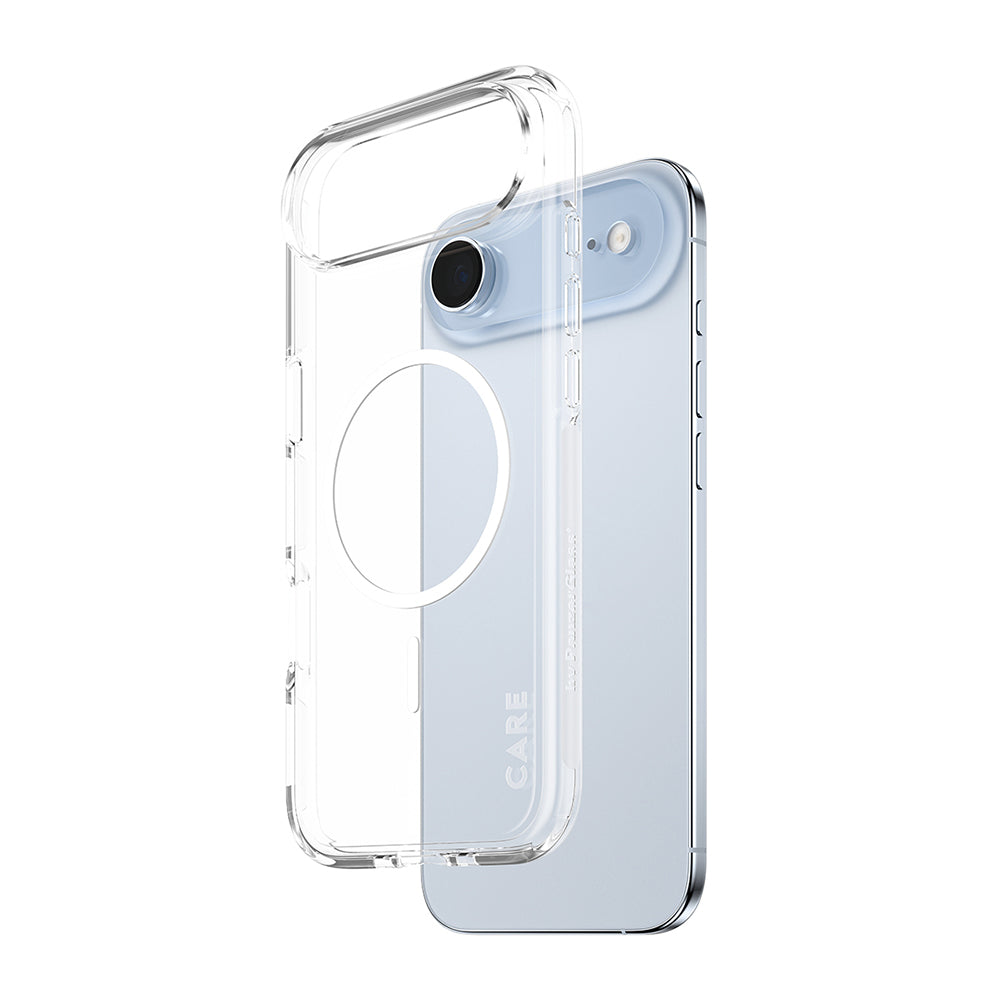 Husa de protectie PanzerGlass® CARE Flagship Urban Explorer White MagSafe compatibil cu iPhone 17 Air, Transparent