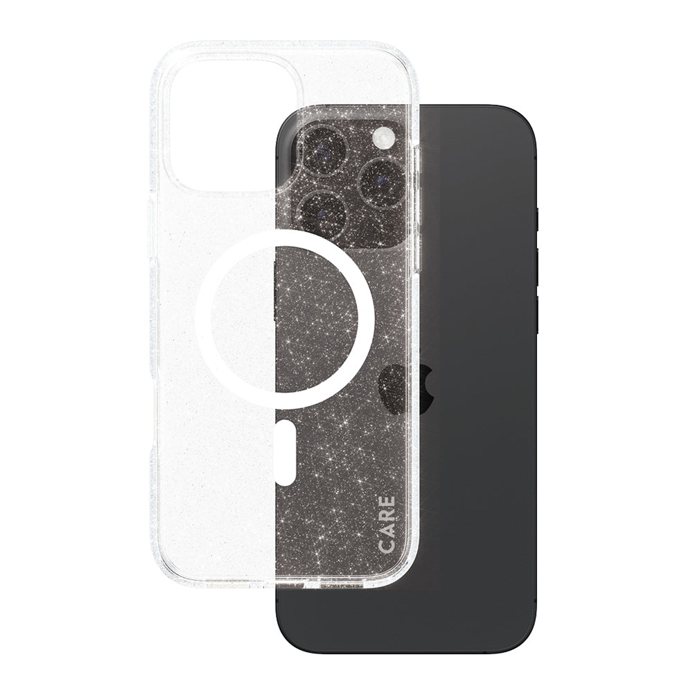 Husa de protectie PanzerGlass® CARE Flagship Urban Combat Star Lit White MagSafe compatibil cu iPhone 16 Pro Max, Transparent