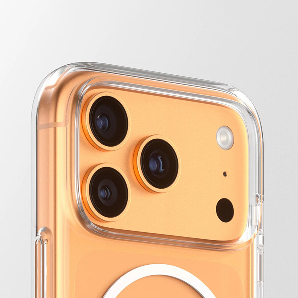 Husa de protectie PanzerGlass® CARE Feature Kickstand MagSafe compatibil cu iPhone 17 Pro, Transparent