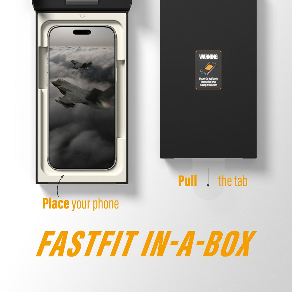 Folie de protectie PanzerGlass® Ultra-Wide Fit Stealth w. FASTFIT IN-A-BOX compatibil cu iPhone 17 Pro, Negru