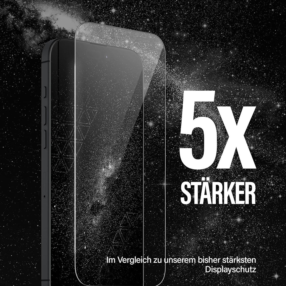 Folie de protectie PanzerGlass® Ultra-Wide Fit Ceramic II w. EasyAligner compatibil cu iPhone 17 / iPhone 16 Pro, Negru