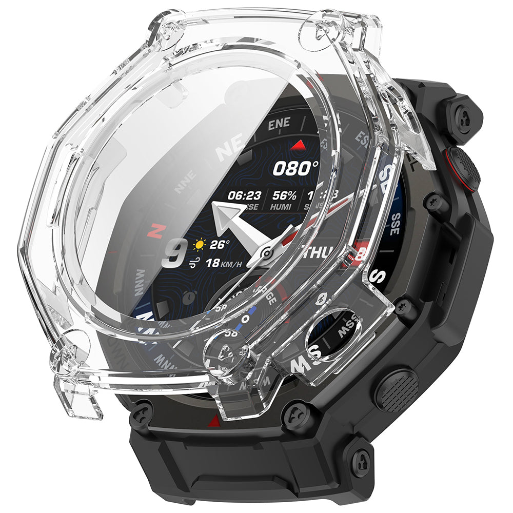 Folie de protectie smartwatch Techsuit Defense360 Pro + Screen Protector compatibil cu Amazfit T-Rex 3 Pro 48mm, Transparent