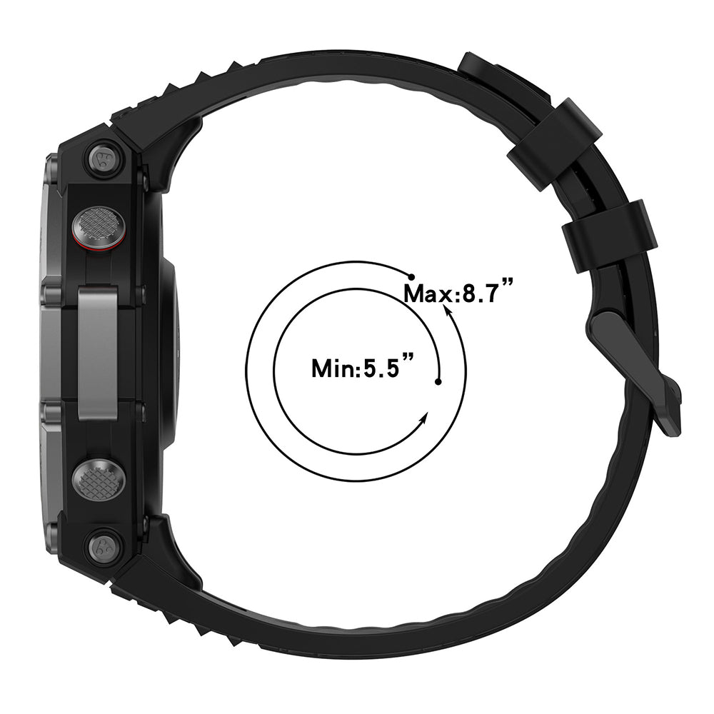 Curea smartwatch Techsuit Watchband (W067) compatibil cu Amazfit T-Rex 3, Negru