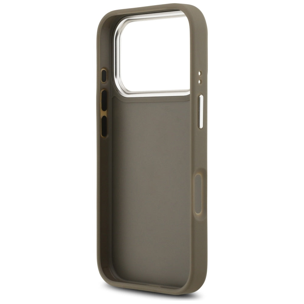 Husa de protectie Guess Hardcase Grained Big 4G Classic Logo (GUHCP17LPG4SMCEW) compatibil cu iPhone 17 Pro, Maro