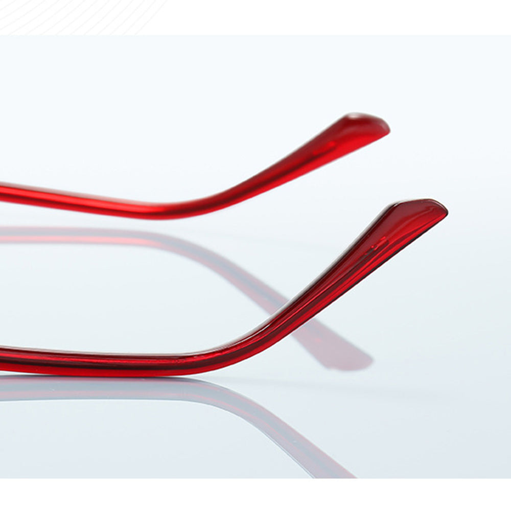 Techsuit Anti-Blue Light Glasses Reflex PC (2275), for Women, Rectangle, TR90&Metal Frame, AC Lens, Negru /Gold
