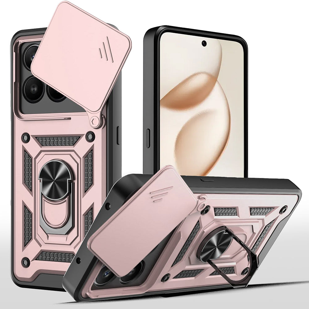 Husa de protectie Techsuit CamShield Series compatibil cu Honor 400 Smart 5G / 400 Smart 4G / X7d 4G, Roz Auriu