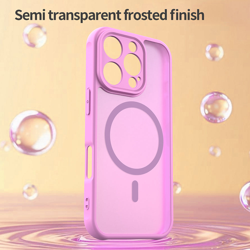 Husa de protectie Techsuit HaloFrost II MagSafe compatibil cu iPhone 16 Pro, Roz