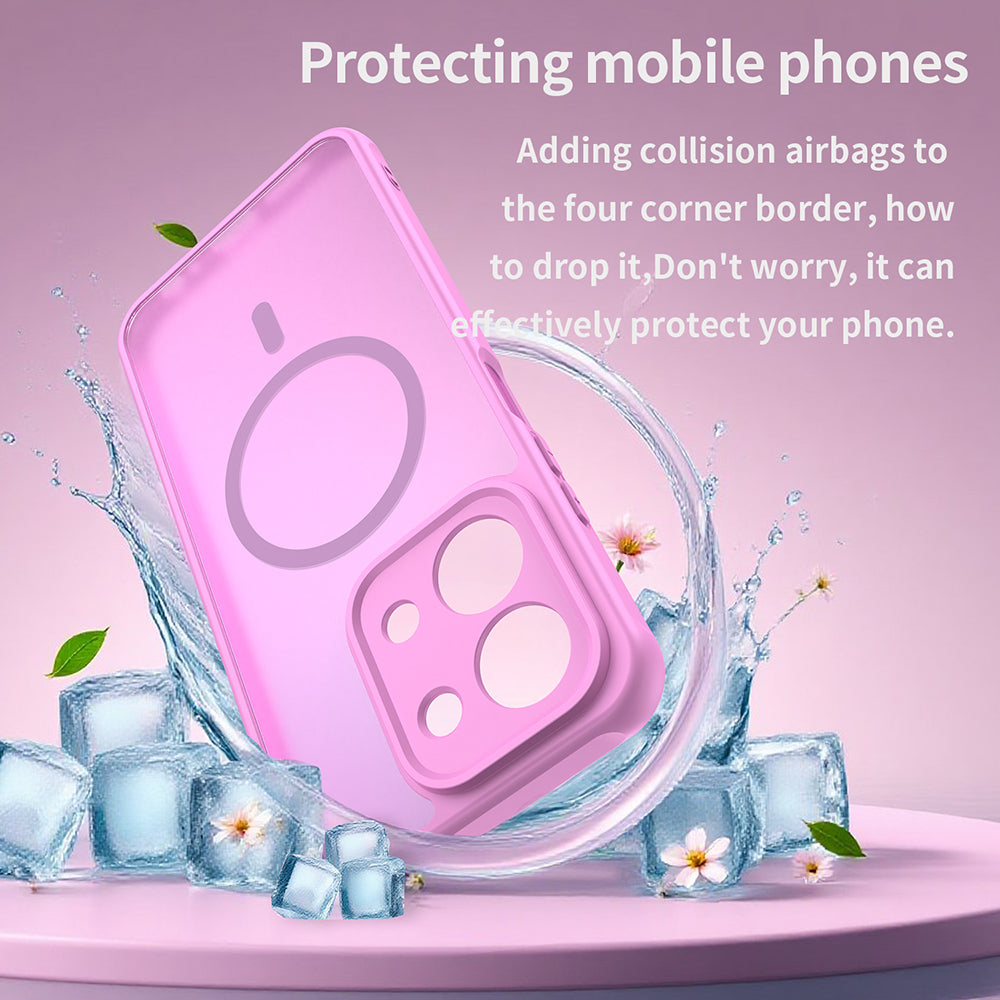 Husa de protectie Techsuit HaloFrost II MagSafe compatibil cu Xiaomi Redmi 15C 4G / Redmi 15C 5G, Roz