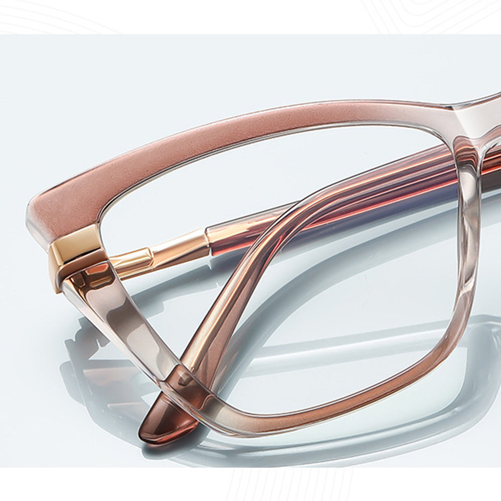 Techsuit Anti-Blue Light Glasses Reflex PC (2271), for Women, Rectangle, TR90&Metal Frame, AC Lens, Negru