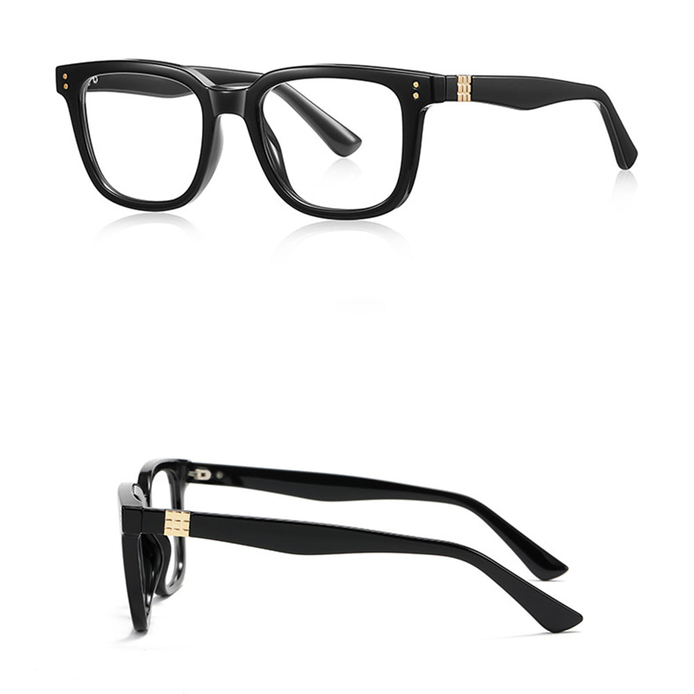 Techsuit Anti-Blue Light Glasses Reflex PC (2225), for Men, Square, TR90&Metal Frame, AC Lens, Negru