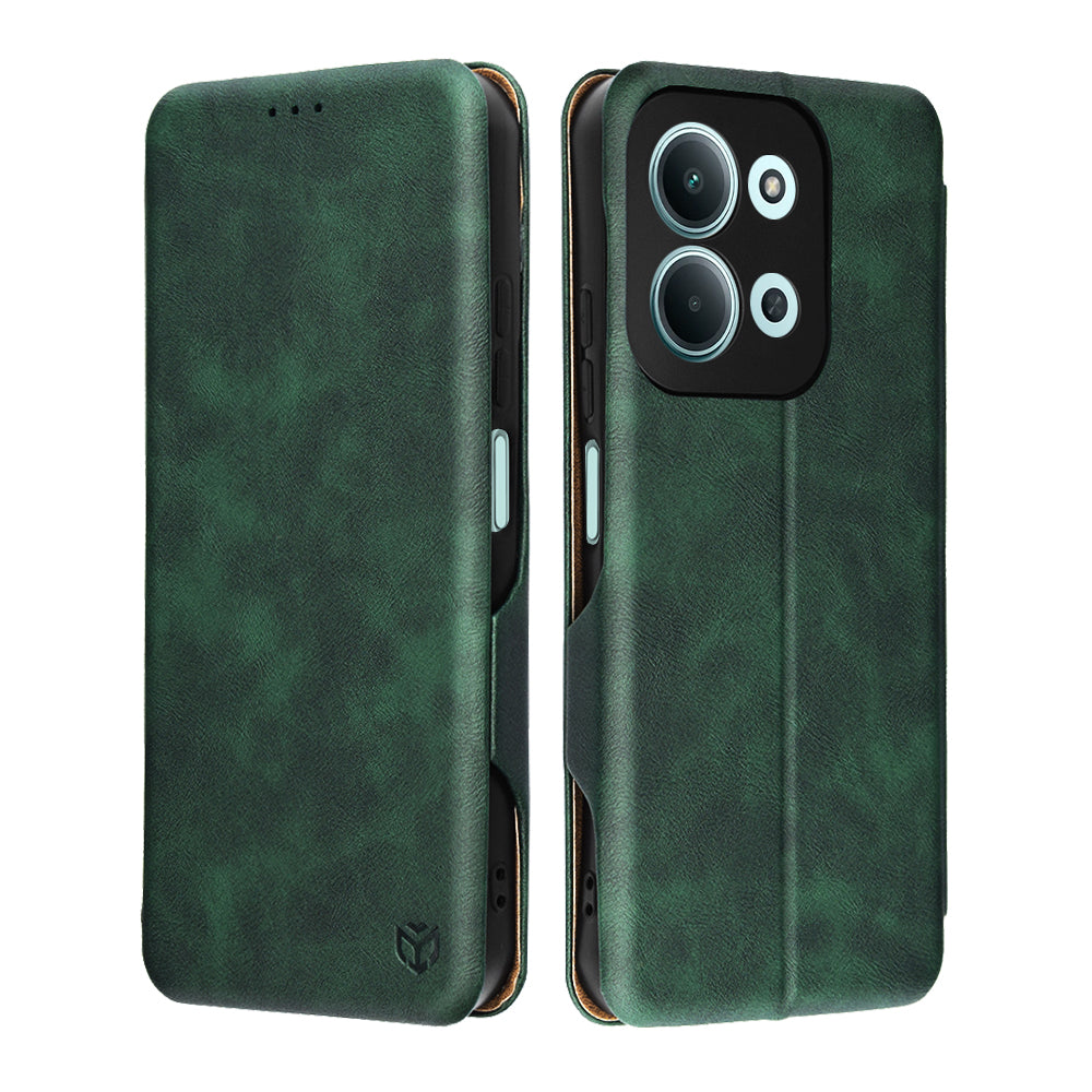Husa de protectie Techsuit Safe Wallet Plus compatibil cu Xiaomi Redmi 15C 4G / Redmi 15C 5G, Verde