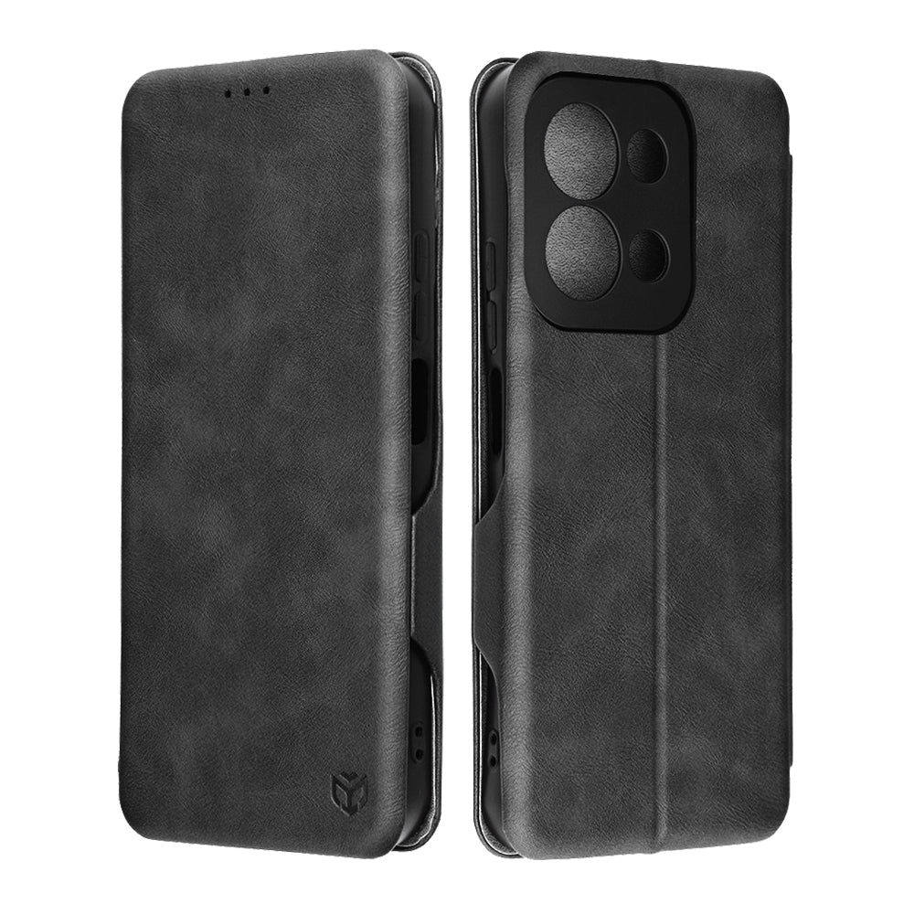 Husa de protectie Techsuit Safe Wallet Plus compatibil cu Xiaomi Redmi 15C 4G / Redmi 15C 5G, Negru