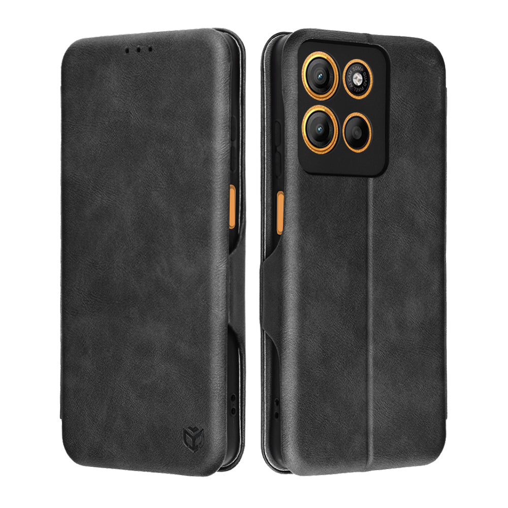 Husa de protectie Techsuit Safe Wallet Plus compatibil cu Motorola Moto G15 / G15 Power / G17 / G17 Power, Negru