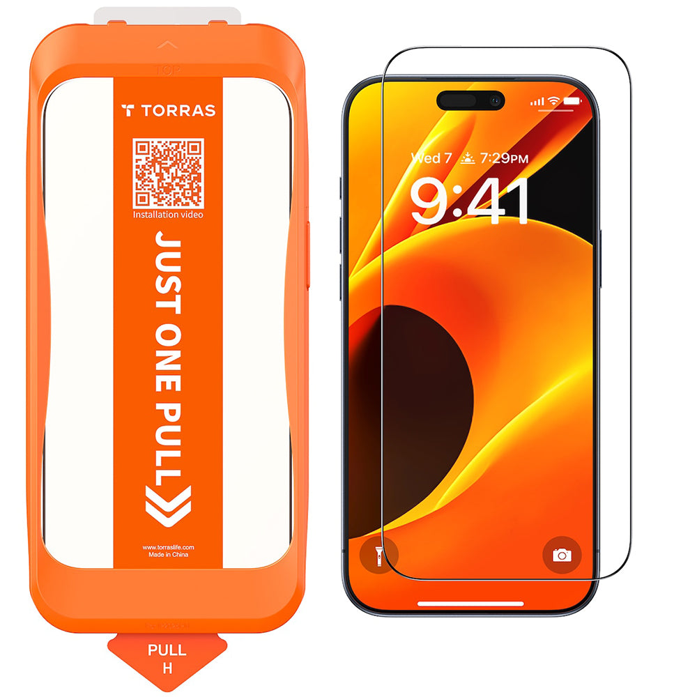 Folie de protectie Torras GlassGo Install Master compatibil cu iPhone 17 Air, Negru